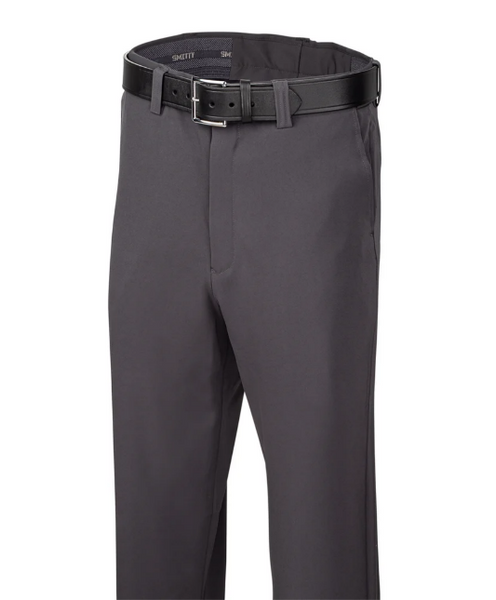 Smitty Dark Grey 4-Way Stretch Flat Front Plate Pants w/ Expander Waistband (358)