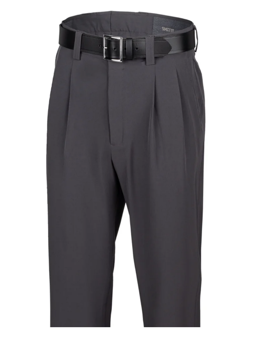 Smitty Dark Grey 4-Way Stretch Pleated Base Pants w/ Expander Waistband (Plate, Base)
