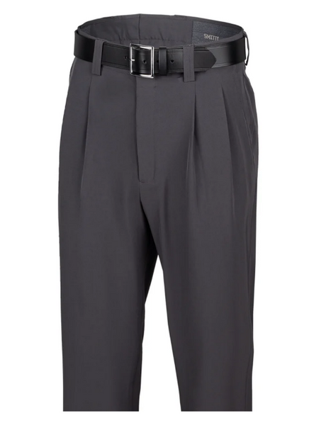 Smitty Dark Grey 4-Way Stretch Pleated Base Pants w/ Expander Waistband (Plate, Base)