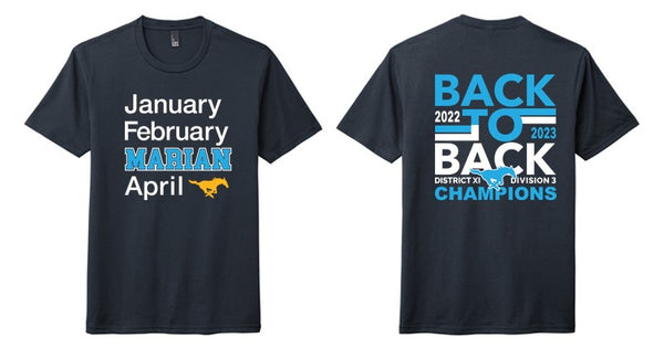 Marian Fillies Basketball Back To Back Championships Shirt