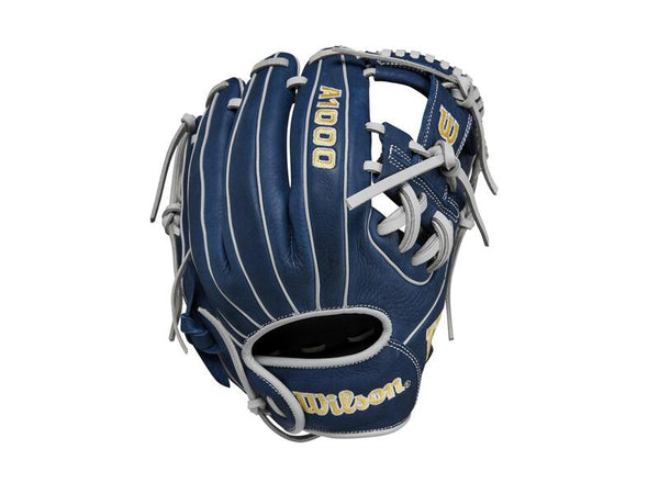 2024 A1000 DP15 11.5” Infield Baseball Glove Navy/Silver/Yellow