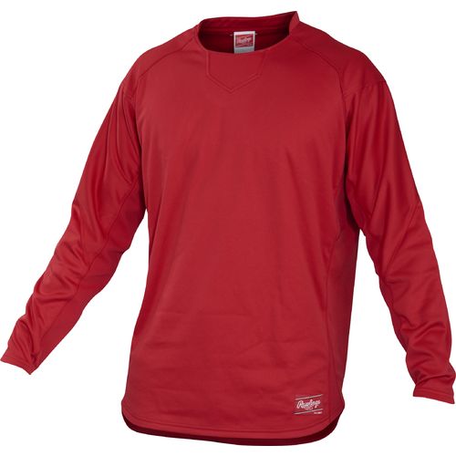 Rawlings Homeplate Flatback Mesh Long Sleeve Fleece (Available in red, navy, maroon)