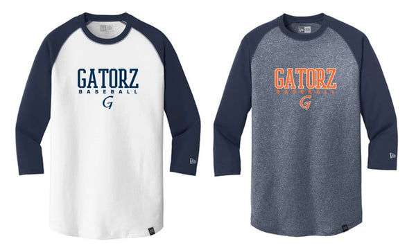 Gatorz Men's New Era 3/4 Sleeve Raglan Baseball Tee