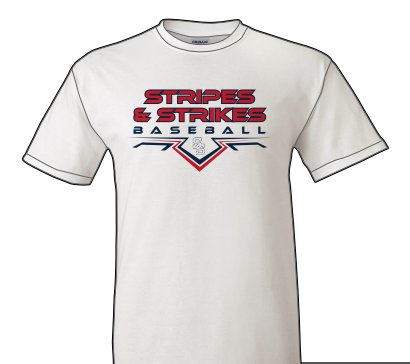 Stripes Strikes Legion Baseball Champro Dri Fit White Tee