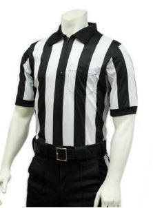 Smitty 2" Stripe Mesh Short Sleeve Football Referee Shirt
