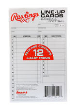 Rawlings Baseball/Softball Replacement Line-Up Cards