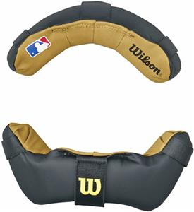 WILSON MLB TWO TONE UMPIRE MASK REPLACEMENT PADS - BLACK AND TAN